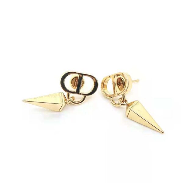 Dior Women Petit CD Earrings Gold-Finish Metal (3)
