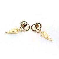 Dior Women Petit CD Earrings Gold-Finish Metal (1)