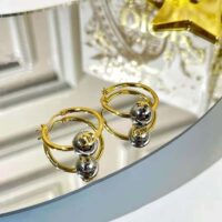 Dior Women Petit CD Earrings Gold-Finish and Palladium-Finish Metal (1)