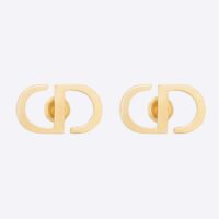 Dior Women Petit CD Studs Earrings Gold-Finish Metal