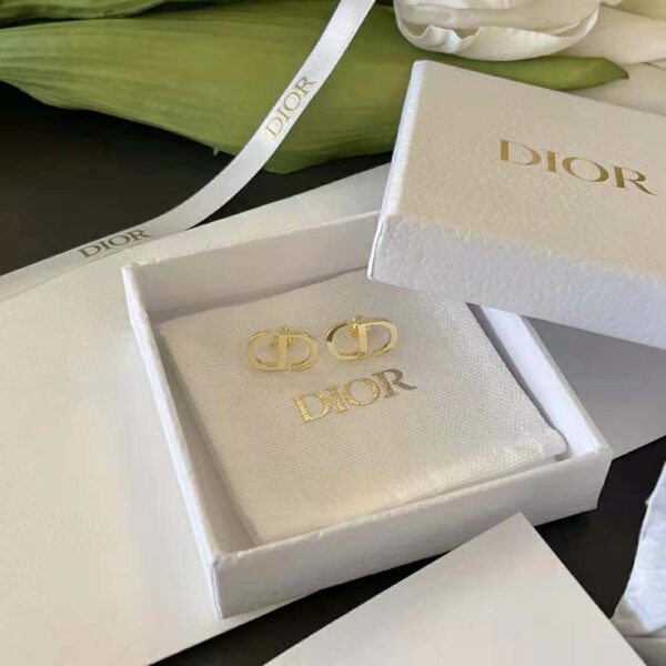 Dior Women Petit CD Studs Earrings Gold-Finish Metal (2)