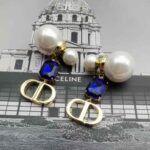 Dior Women Petit Cd Earrings Gold-Finish Metal with White Resin Pearls – Image 8