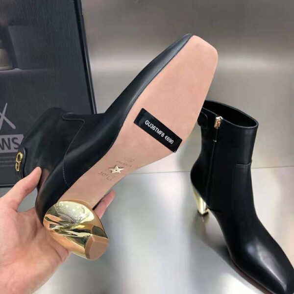 Dior Women Rhodes Heeled Ankle Boot Black Supple Calfskin (10)