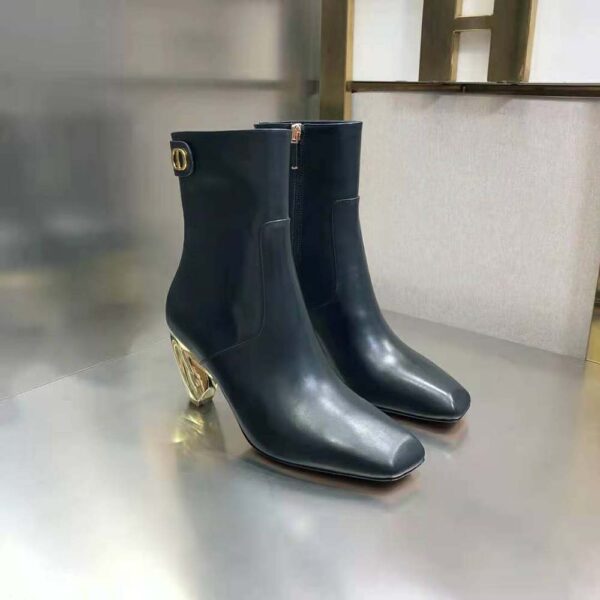 Dior Women Rhodes Heeled Ankle Boot Black Supple Calfskin (3)