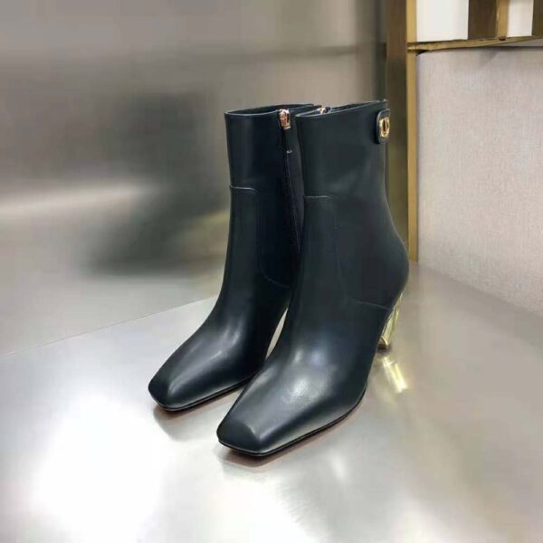 Dior Women Rhodes Heeled Ankle Boot Black Supple Calfskin (4)
