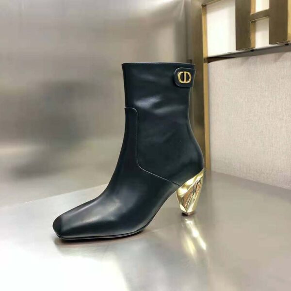 Dior Women Rhodes Heeled Ankle Boot Black Supple Calfskin (5)