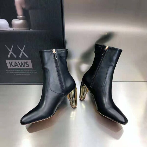 Dior Women Rhodes Heeled Ankle Boot Black Supple Calfskin (6)