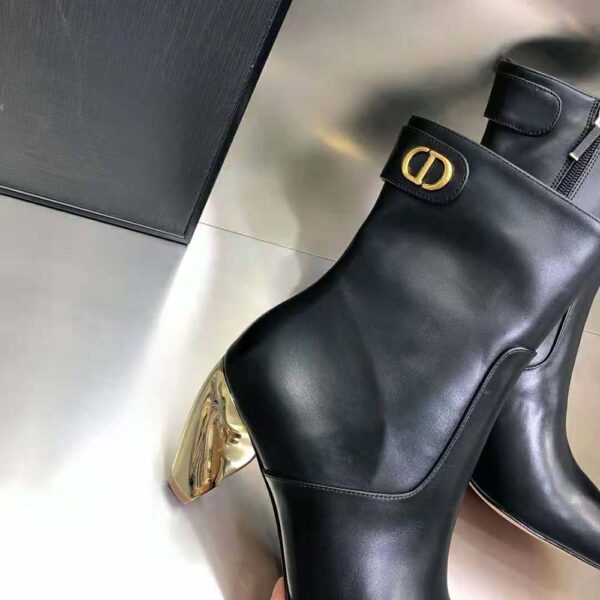 Dior Women Rhodes Heeled Ankle Boot Black Supple Calfskin (8)