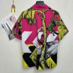 Dior Women Short-Sleeved Blouse Pink Cotton Poplin with Multicolor D-Tiger Pop Motif - Image 4