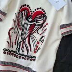 Dior Women Short-Sleeved Sweatshirt White Cotton Jersey with Multicolor Cupidon Motif - Image 10