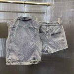 Dior Women Shorts Blue Cotton Denim - Image 3