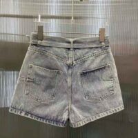 Dior Women Shorts Blue Cotton Denim (1)