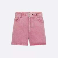 Dior Women Shorts Pink Cotton Denim (1)