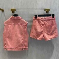 Dior Women Shorts Pink Cotton Denim (1)