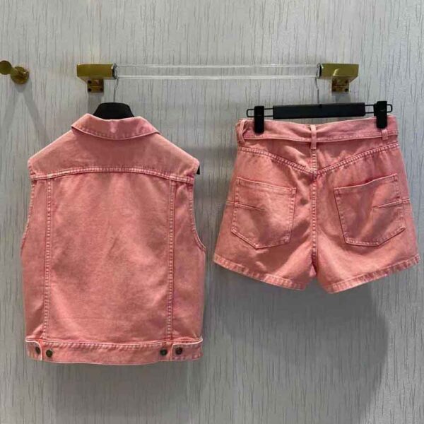Dior Women Shorts Pink Cotton Denim (3)