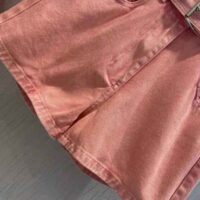 Dior Women Shorts Pink Cotton Denim (1)