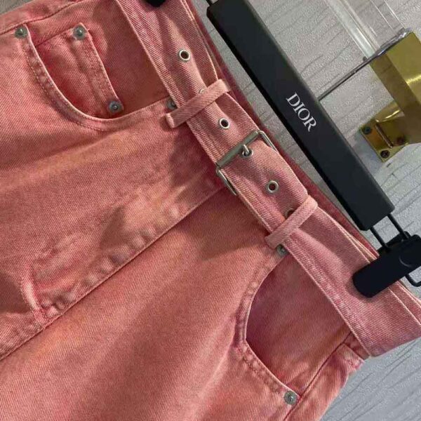 Dior Women Shorts Pink Cotton Denim (5)
