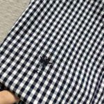 Dior Women Sleeveless Blouse Navy Blue D-Little Vichy Silk Canvas - Image 9