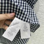 Dior Women Sleeveless Blouse Navy Blue D-Little Vichy Silk Canvas - Image 10