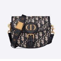 Dior Women Small Dior Bobby Bag Blue Dior Oblique Jacquard (1)