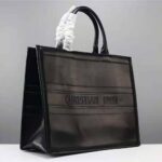Dior Women Small Dior Book Tote Black Calfskin – Image 4