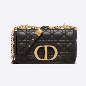Dior Women Small Dior Caro Bag Lvory Supple Cannage Calfskin