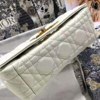 Dior Women Small Dior Caro Bag Lvory Supple Cannage Calfskin-white (1)