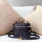 Dior Women Small Diortravel Vanity Case Cannage Lambskin-Black - Image 2