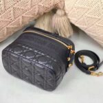 Dior Women Small Diortravel Vanity Case Cannage Lambskin-Black - Image 6