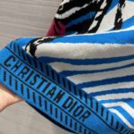 Dior Women Sweater Bright Blue and Pink D-Jungle Pop Double-Sided Technical Cashmere – Image 7