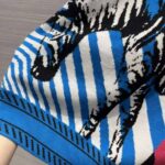 Dior Women Sweater Bright Blue and Pink D-Jungle Pop Double-Sided Technical Cashmere – Image 6