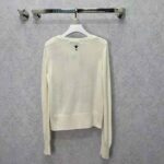 Dior Women Sweater White Cashmere with Multicolor Butterfly Motif - Image 3