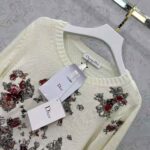 Dior Women Sweater White Cashmere with Multicolor Butterfly Motif - Image 4