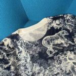 Dior Women T-shirt Navy Blue Toile De Jouy Cotton and Linen Jersey - Image 9