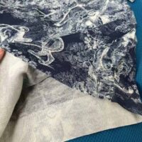 Dior Women T-shirt Navy Blue Toile de Jouy Cotton and Linen Jersey (1)