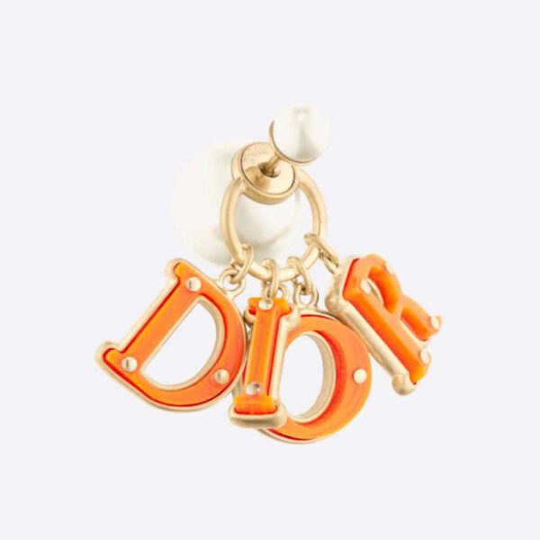 Dior Women Tribales Earring Gold-Finish Metal and White Resin Pearls (1)