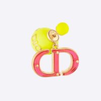 Dior Women Tribales Earring Gold-Finish Metal with Fluorescent Yellow Lacquer (1)