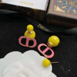 Dior Women Tribales Earring Gold-Finish Metal with Fluorescent Yellow Lacquer - Image 3