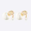 Dior Women Tribales Earrings Gold-Finish Metal-White