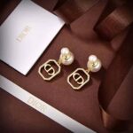 Dior Women Tribales Earrings Gold-Finish Metal with White Resin Pearls - Image 2