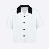 Dior Women Vibe Blouse White Technical Satin