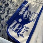 Dior Women Vibe Shorts White and Fluorescent Blue Technical Cashmere Jacquard - Image 5