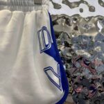 Dior Women Vibe Shorts White and Fluorescent Blue Technical Cashmere Jacquard - Image 7