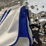 Dior Women Vibe Shorts White and Fluorescent Blue Technical Cashmere Jacquard - Image 6