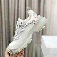 Dior Women Vibe Sneaker White Mesh and Silver-Tone Leather (1)