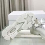 Dior Women Vibe Sneaker White Mesh and Silver-Tone Leather - Imagen 10