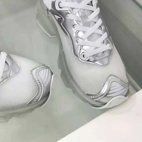 Dior Women Vibe Sneaker White Mesh and Silver-Tone Leather (8)