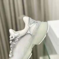 Dior Women Vibe Sneaker White Mesh and Silver-Tone Leather (1)