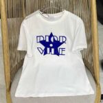 Dior Women Vibe T-shirt Ecru and Fluorescent Blue Cotton Jersey and Linen - Image 2
