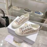 Dior Women Walk N Dior Sneaker Nude Dior Oblique Embroidered Cotton - Image 4
